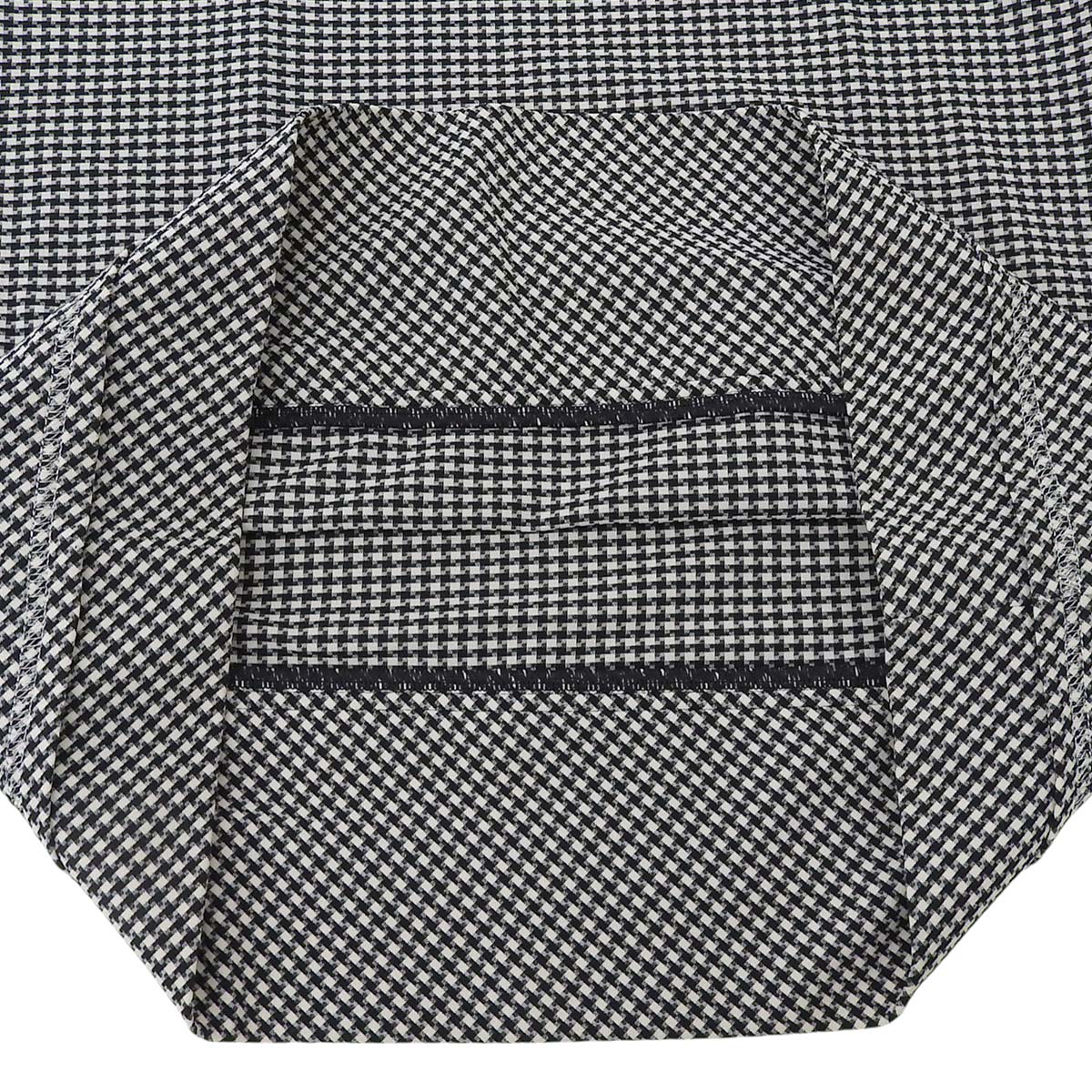 シャネル CHANEL チェック柄 ココマーク ノースリーブ チュニック ナイロン スパンデックス ブラック×ホワイト 40 レディース 4670