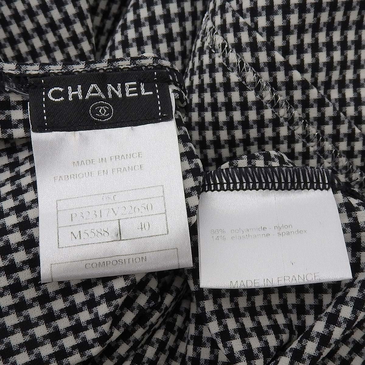 CHANEL チェック柄 ノースリーブチュニック 38 CHANEL チェック柄 ノースリーブチュニック 38