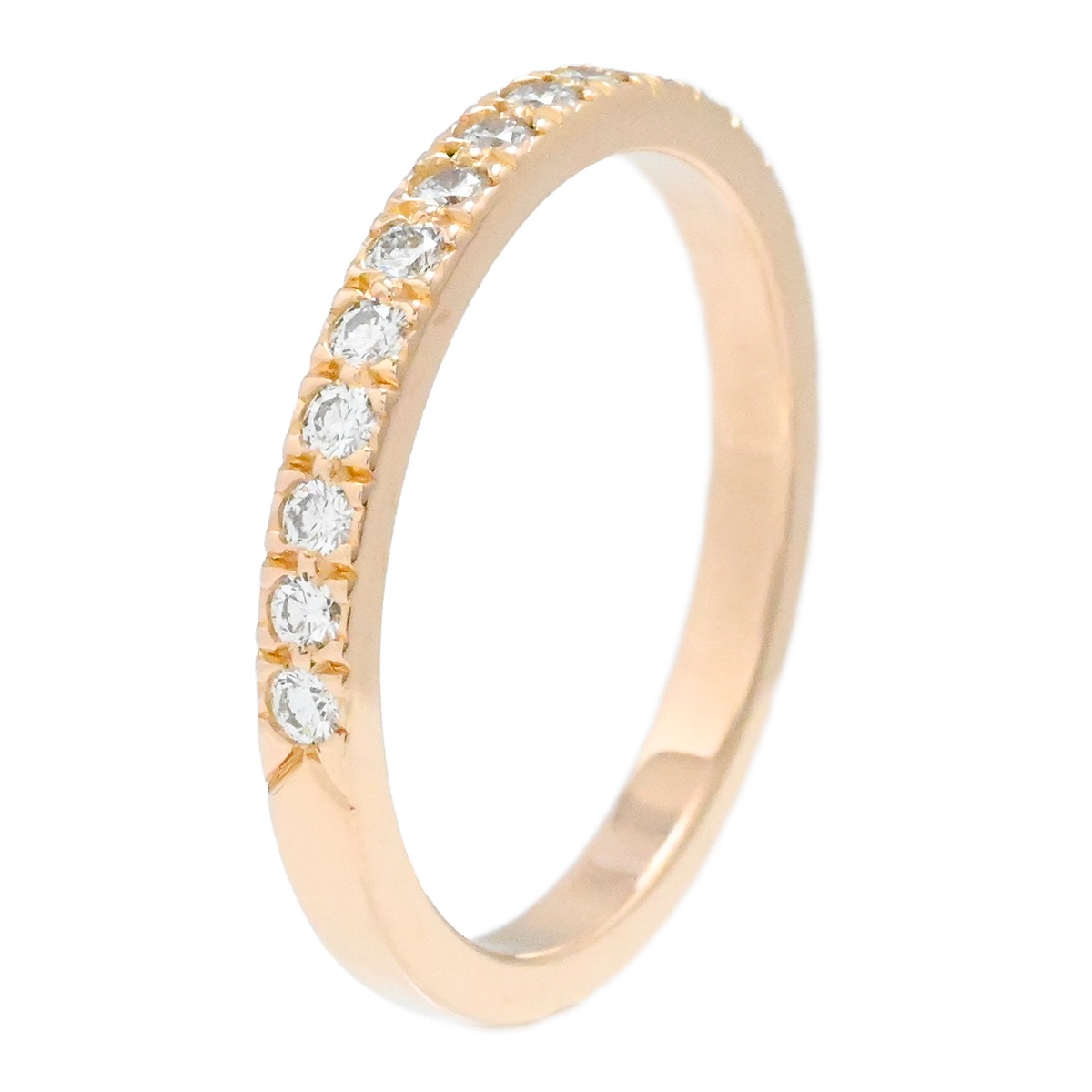 ティファニー TIFFANY & Co. 750PG ピンクゴールド ソレストハーフ ダイヤエタニティリング サイズ9号 レディース  3992