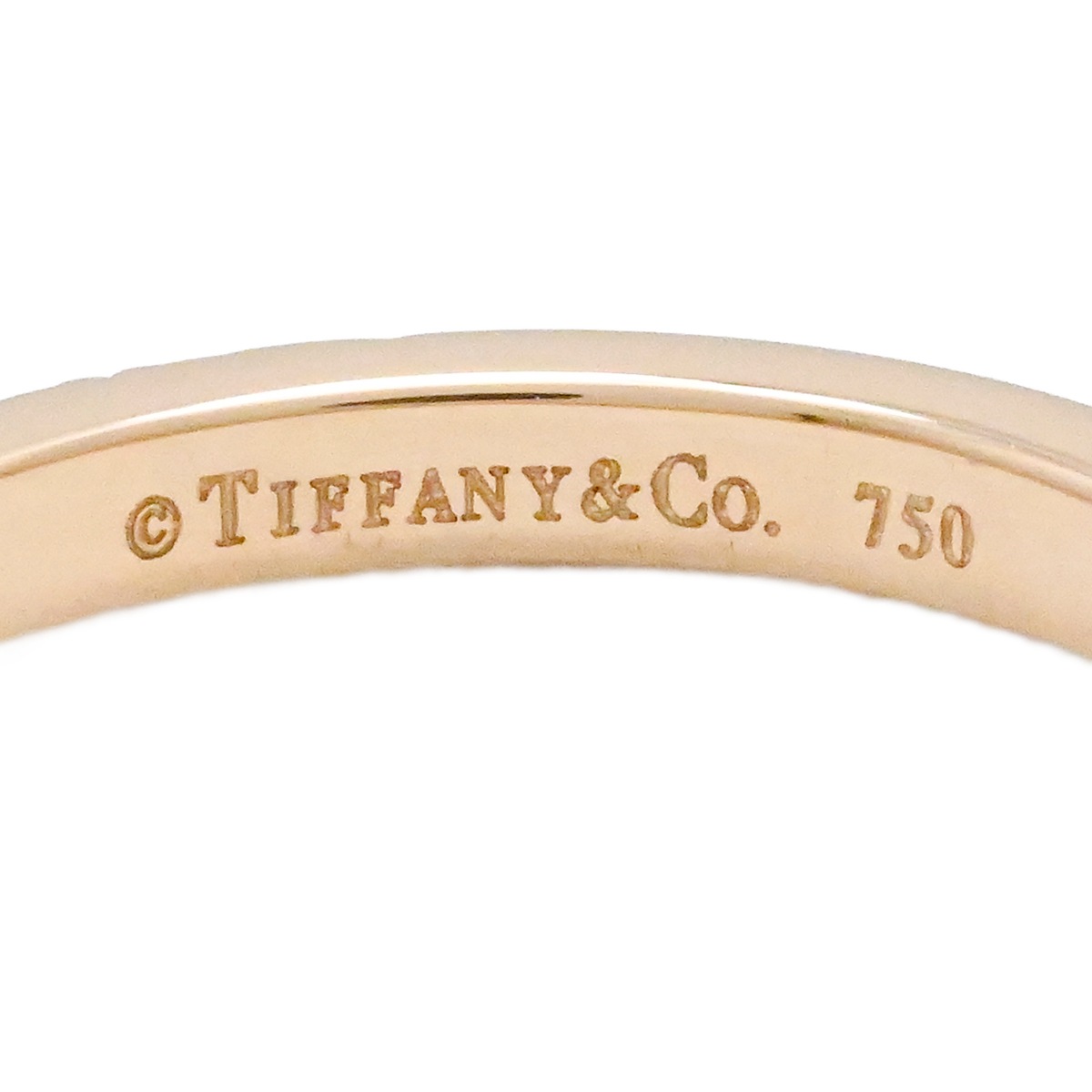 ティファニー TIFFANY & Co. 750PG ピンクゴールド ソレストハーフ ダイヤエタニティリング サイズ9号 レディース  3992