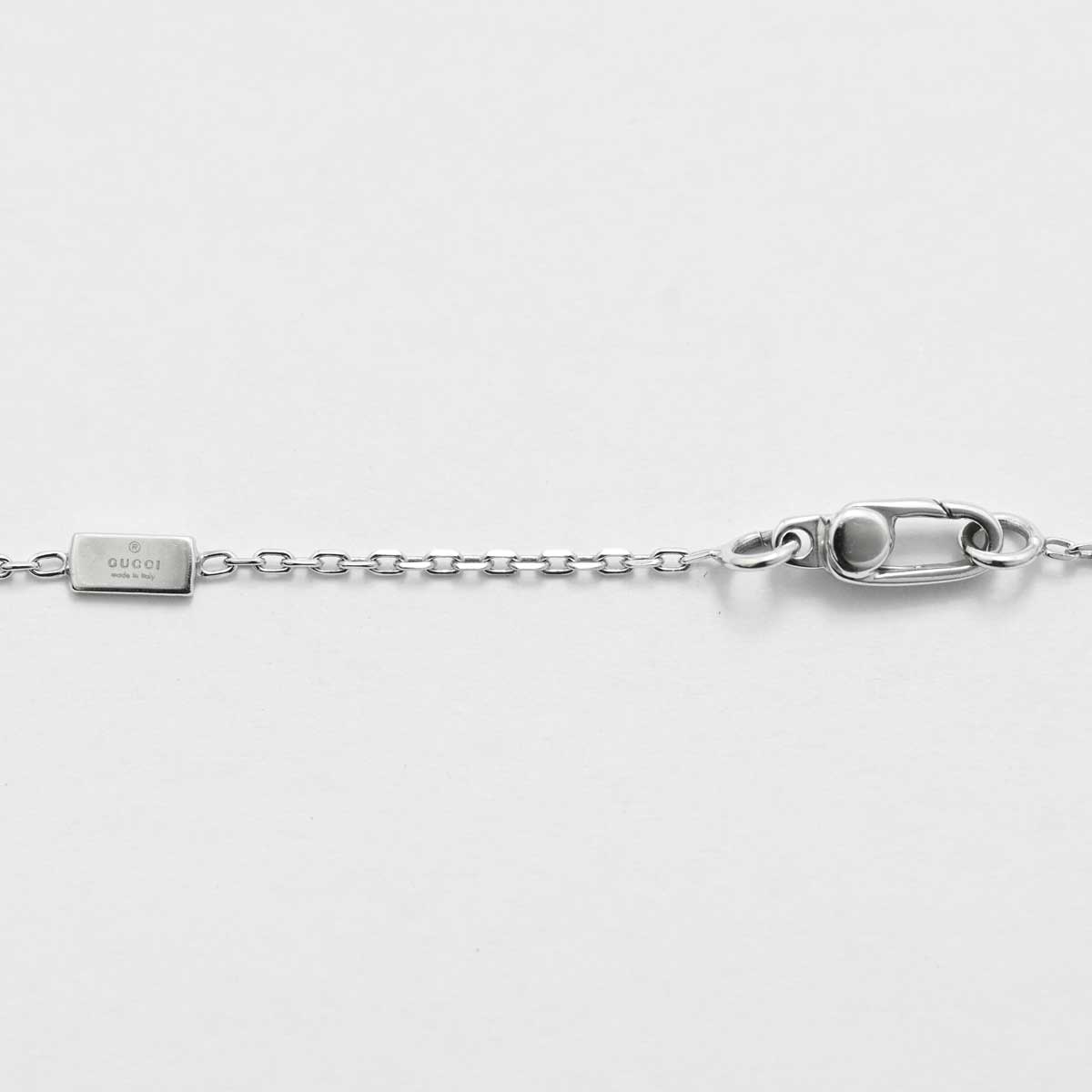 グッチ  GUCCI 750WG ホワイトゴールド ブルートパーズ Gロゴ ネックレス レディース アクセサリー  3265