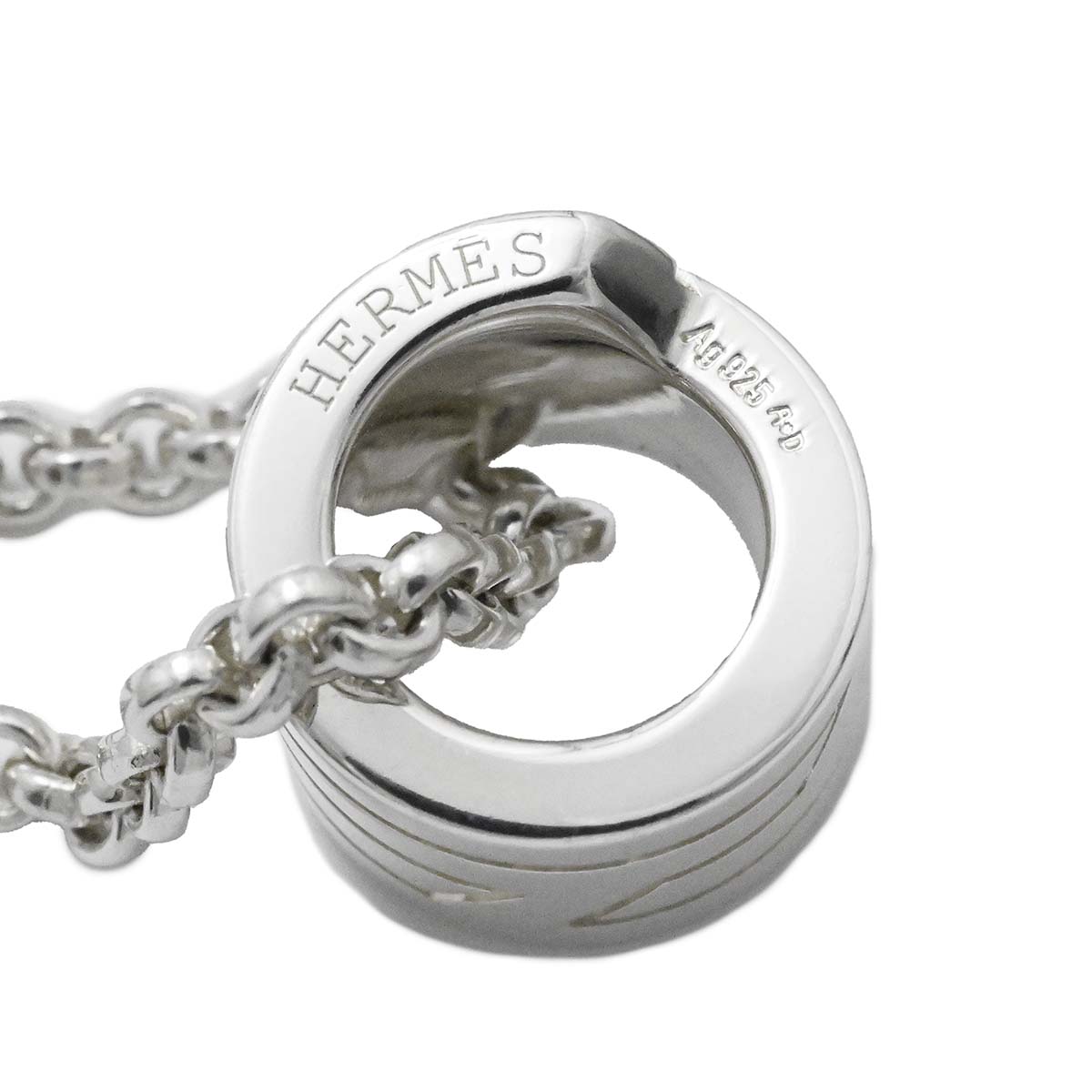 エルメス HERMES SV925 シルバー セリエ イタリーク ムーブアッシュ ネックレス レディース  3707