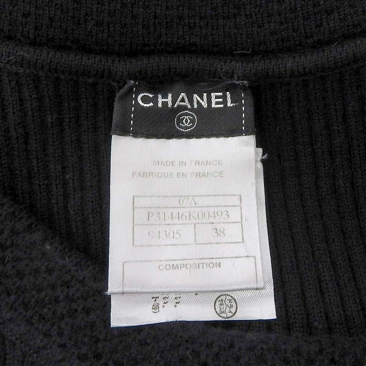 CHANEL ノースリーブワンピース 38 シャネル ココマーク 17年 コットン ノースリーブワンピース 38