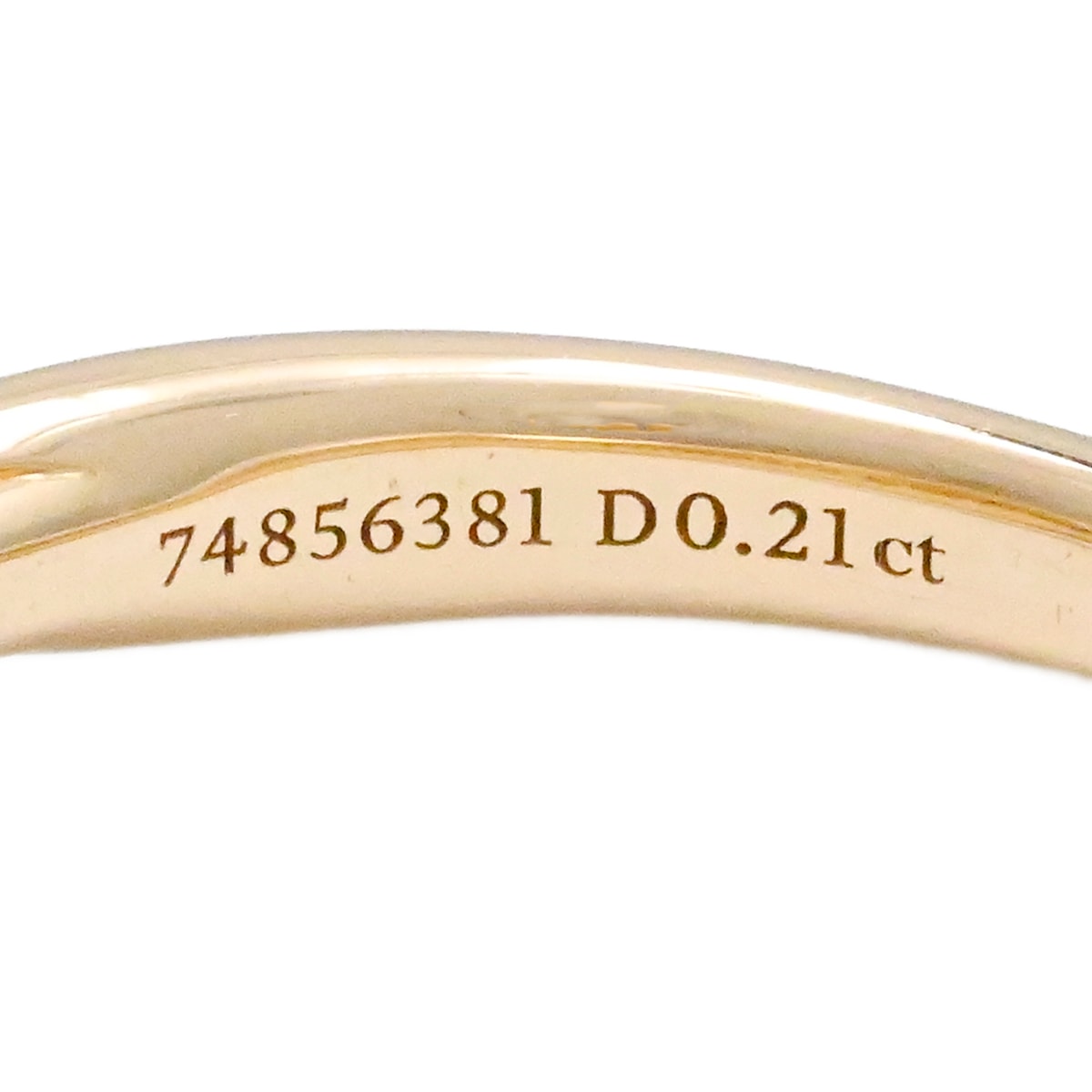 ティファニー TIFFANY & Co. 750PG Pt950 ピンクゴールド プラチナ ハーモニーリング 一粒ダイヤ サイズ9号 レディース  3993