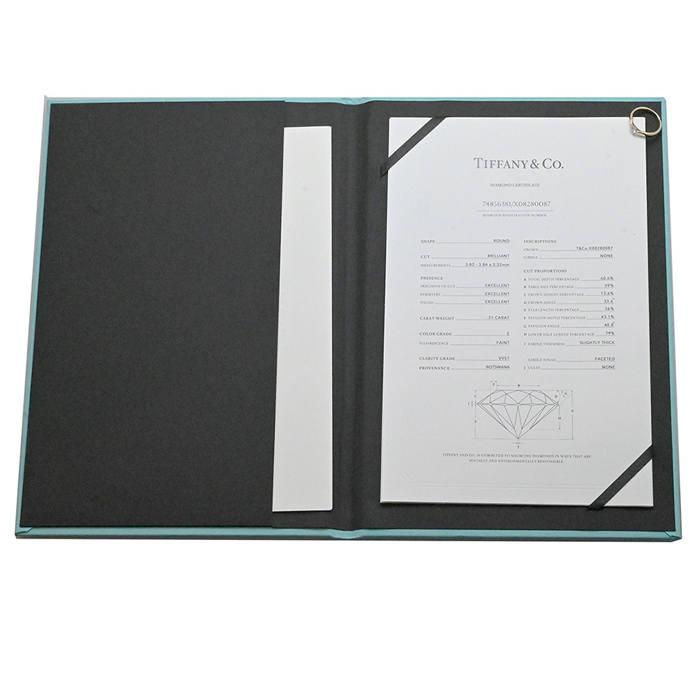 ティファニー TIFFANY & Co. 750PG Pt950 ピンクゴールド プラチナ ハーモニーリング 一粒ダイヤ サイズ9号 レディース  3993