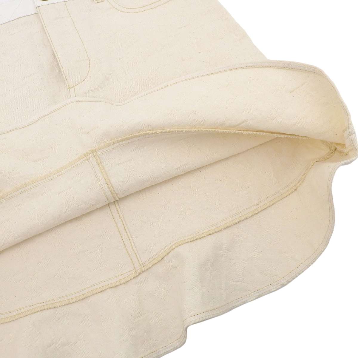 ルイヴィトン LOUIS VUITTON デニムスカート コットン混 ホワイト 40 レディース 4053