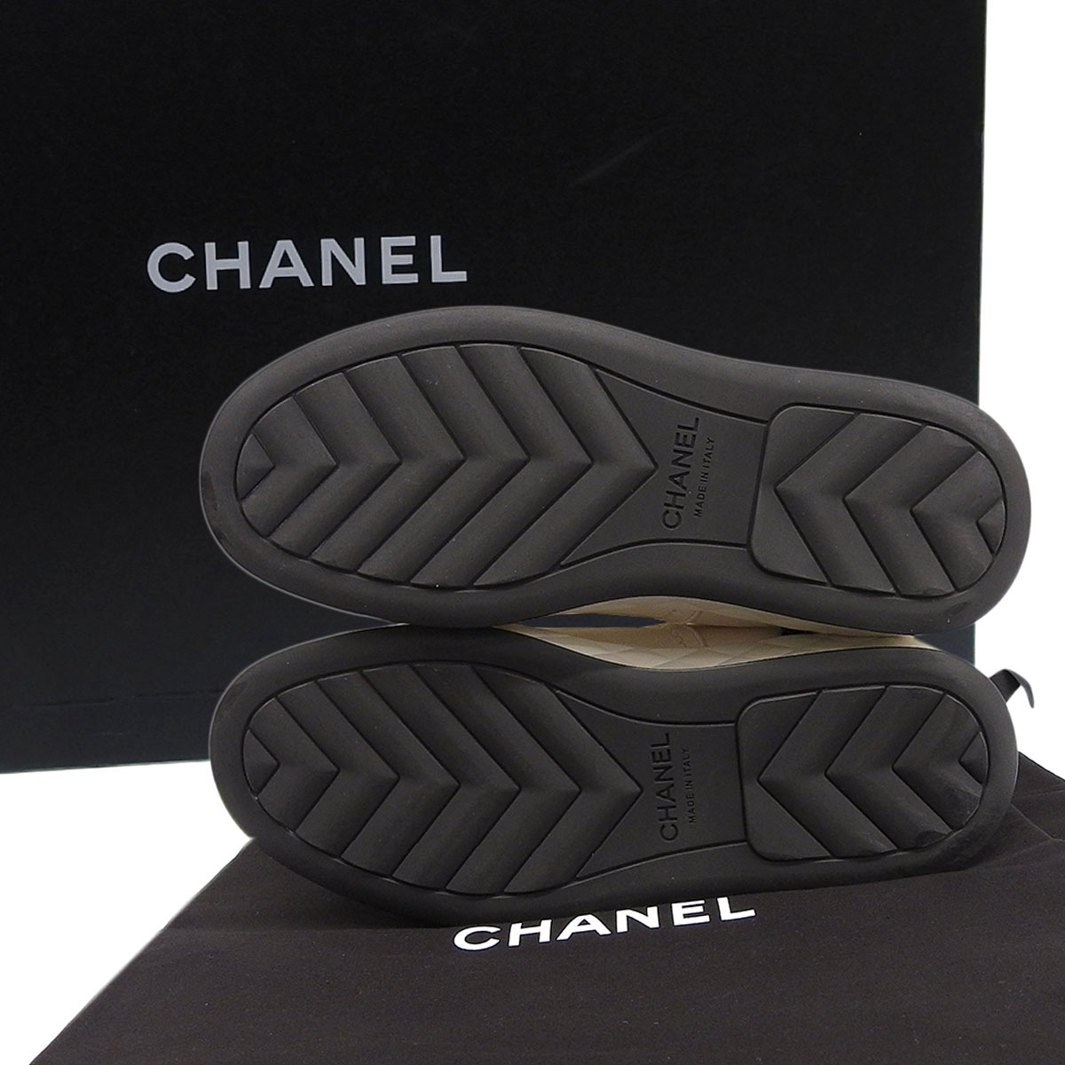 シャネル CHANEL ココマーク ムートンブーツ ボア フェイクパール レザー ホワイト×ブラック サイズ36 レディース 4695