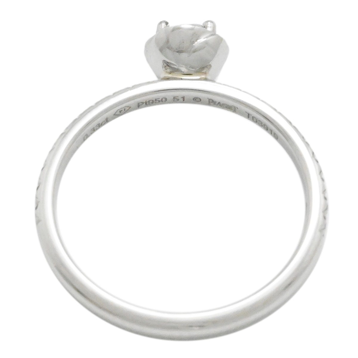 ピアジェ PIAGET PT950 ダイヤ0.33ct ピアジェローズダイヤ 一粒ダイヤモンド サイズ51 レディース  2040