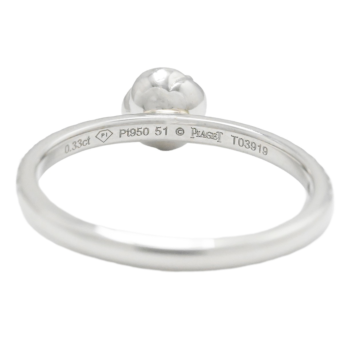 ピアジェ PIAGET PT950 ダイヤ0.33ct ピアジェローズダイヤ 一粒ダイヤモンド サイズ51 レディース  2040
