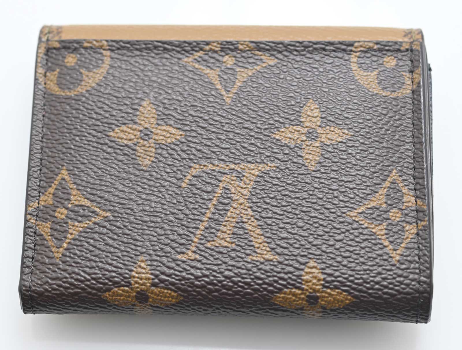 ルイヴィトン Louis Vuitton ポルトフォイユゾエ モノグラム リバース コンパクト財布 ３つ折り 3024