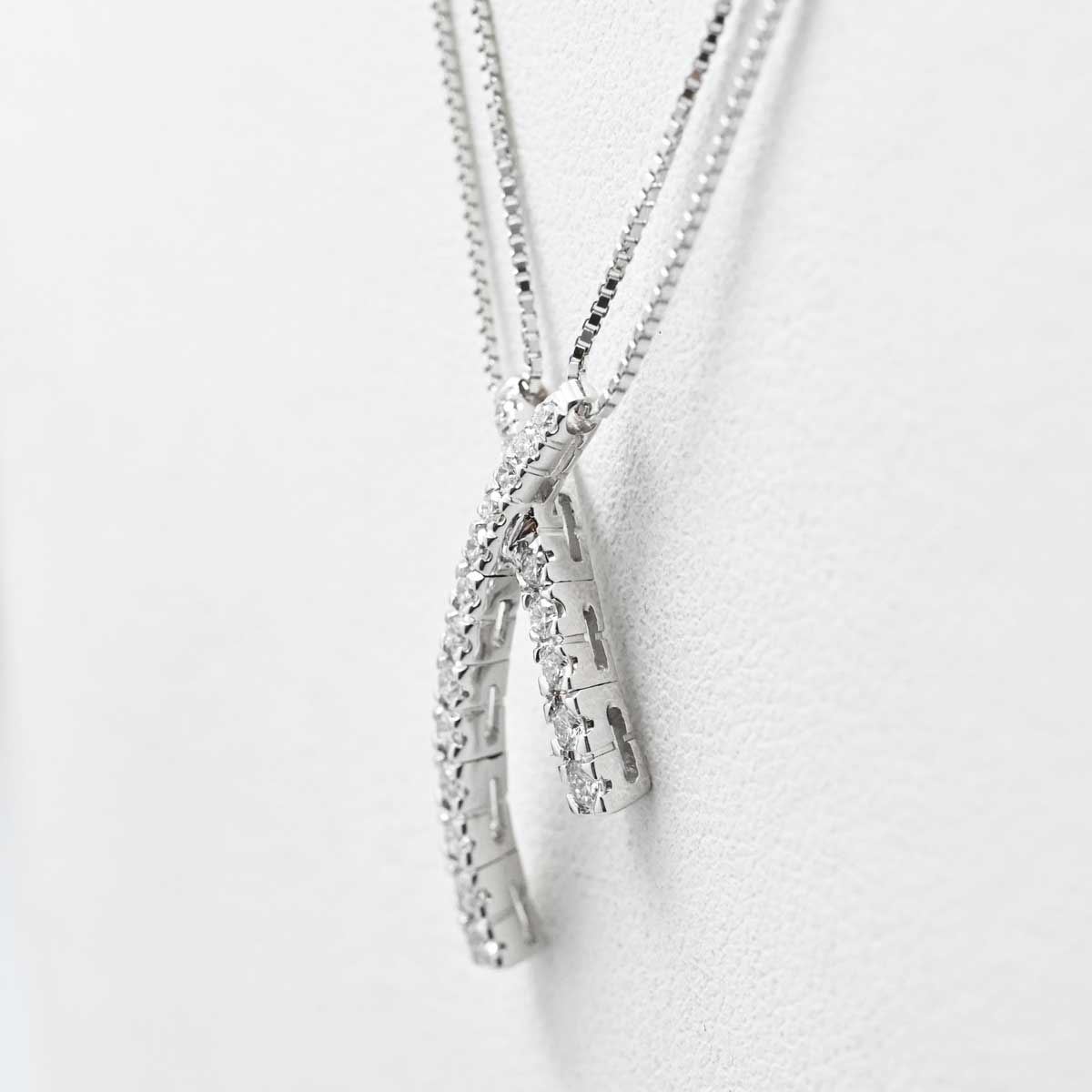 ダミアーニDAMIANI 750WG ホワイトゴールド ダイア クロス ネックレス レディース アクセサリー  3267