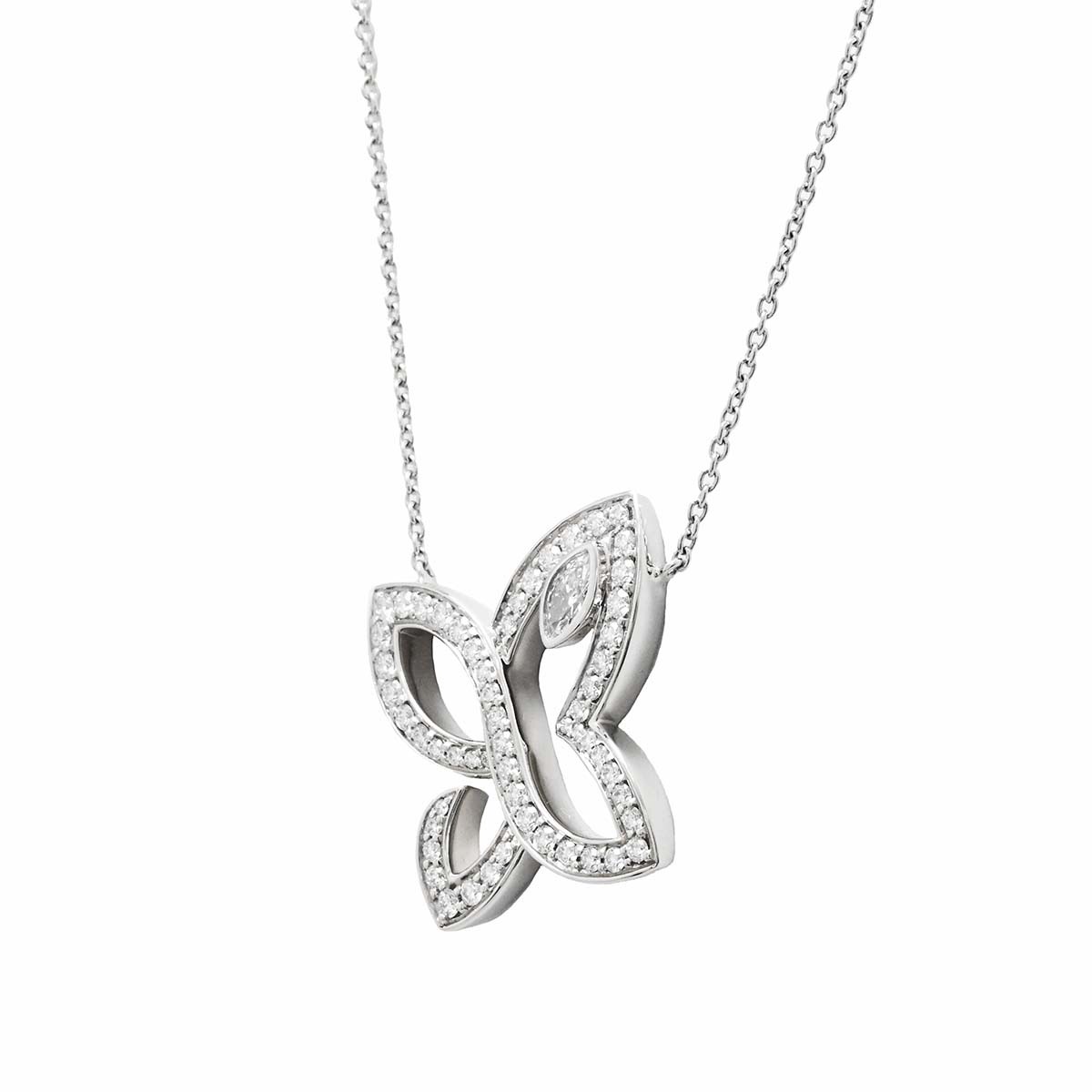 HARRY WINSTON ハリーウィンストン HW PT950 プラチナ インフィニット リリクラスター ダイヤモンド ネックレス レディース  3555
