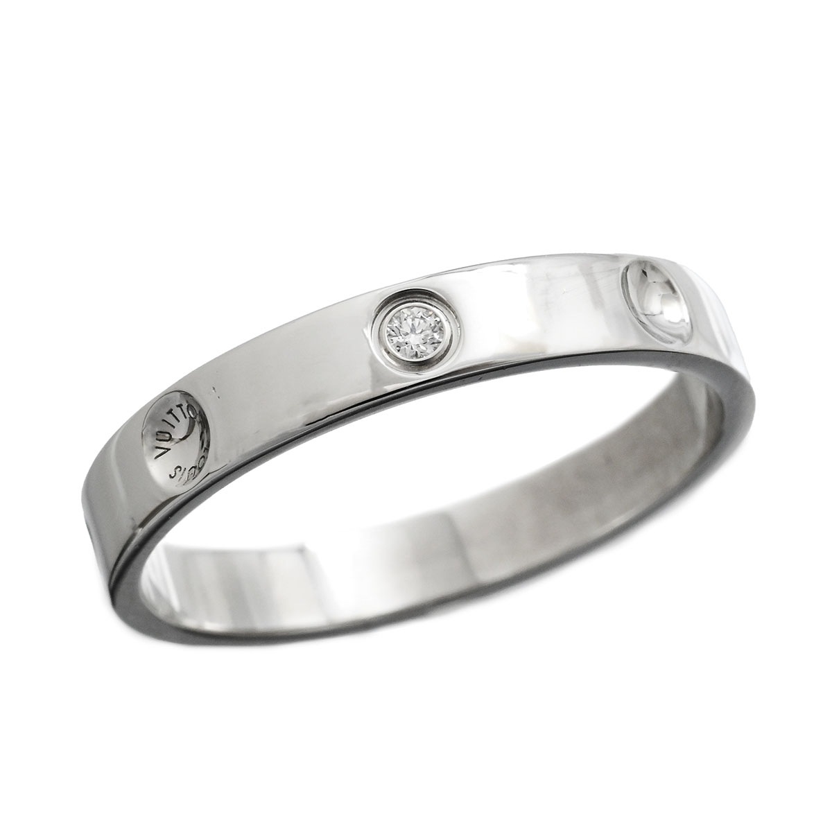 ルイヴィトン LOUIS VUITTON ＰＴ950 プラチナ プテットバーグアンプラントリング ダイヤ1P サイズ63 メンズ レディース  3576