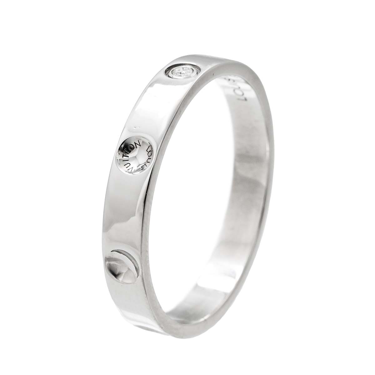 ルイヴィトン LOUIS VUITTON ＰＴ950 プラチナ プテットバーグアンプラントリング ダイヤ1P サイズ63 メンズ レディース  3576