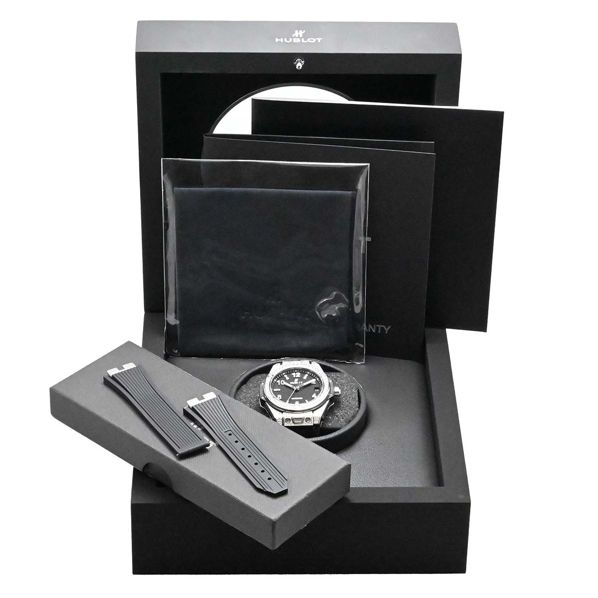 HUBLOT ウブロ ビッグバン ワンクリック オートマチック 自動巻き 39ミリ スチール×パヴェダイヤ 465.SX.1170.RX 465.SX.1170.RX 3556