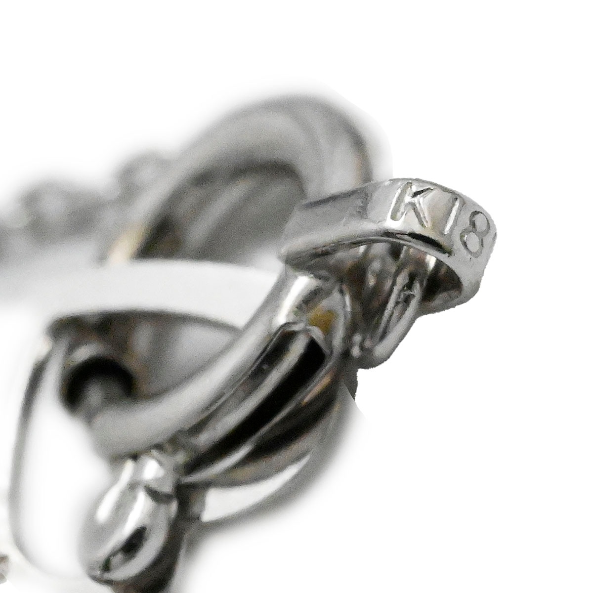 ポンテヴェキオ PONTE VECCHIO K18WG ホワイトゴールド ダイヤ0.16ct ハート ネックレス レディース  3698
