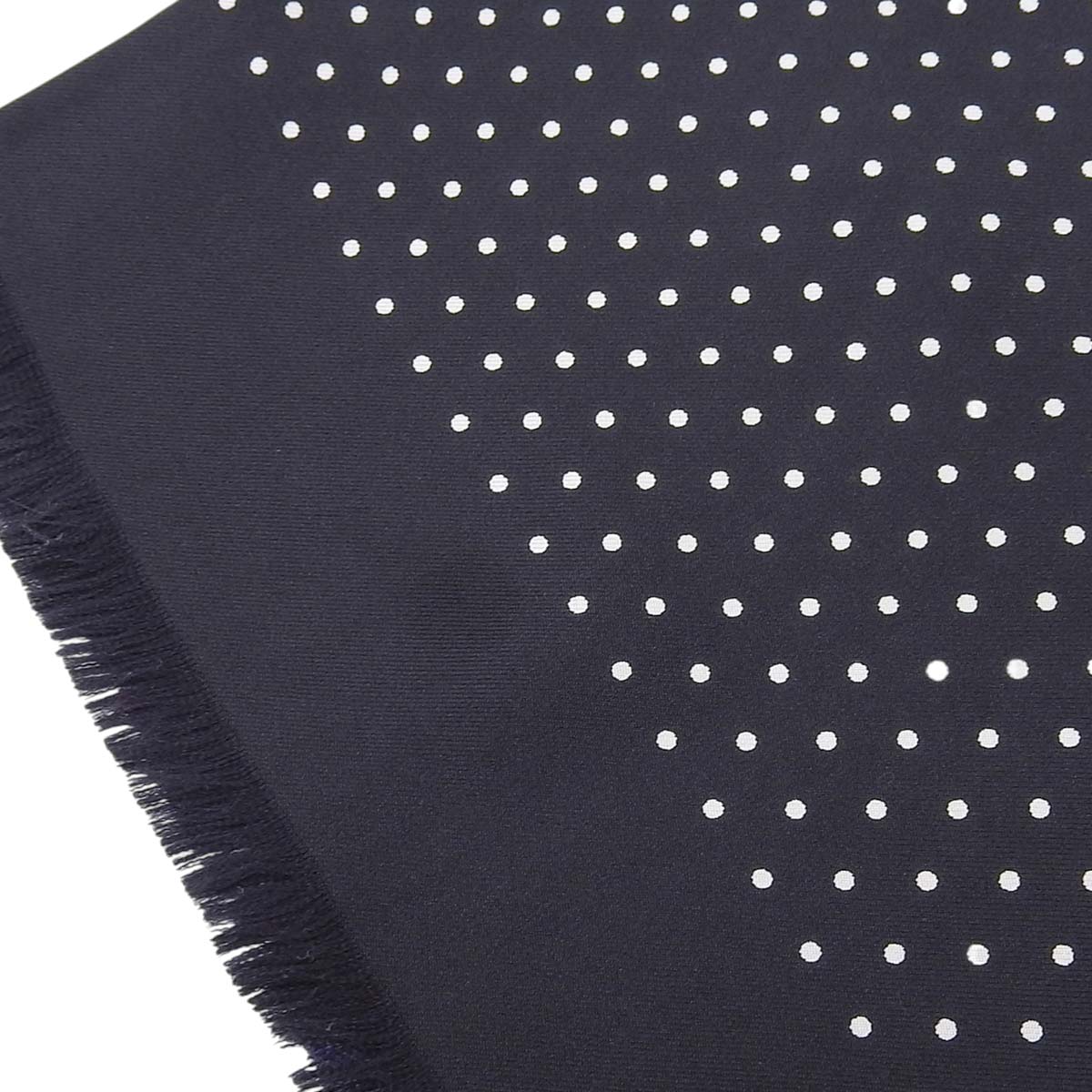 エルメス HERMES 水玉 鎖 リバーシブル スカーフ シルク ネイビー