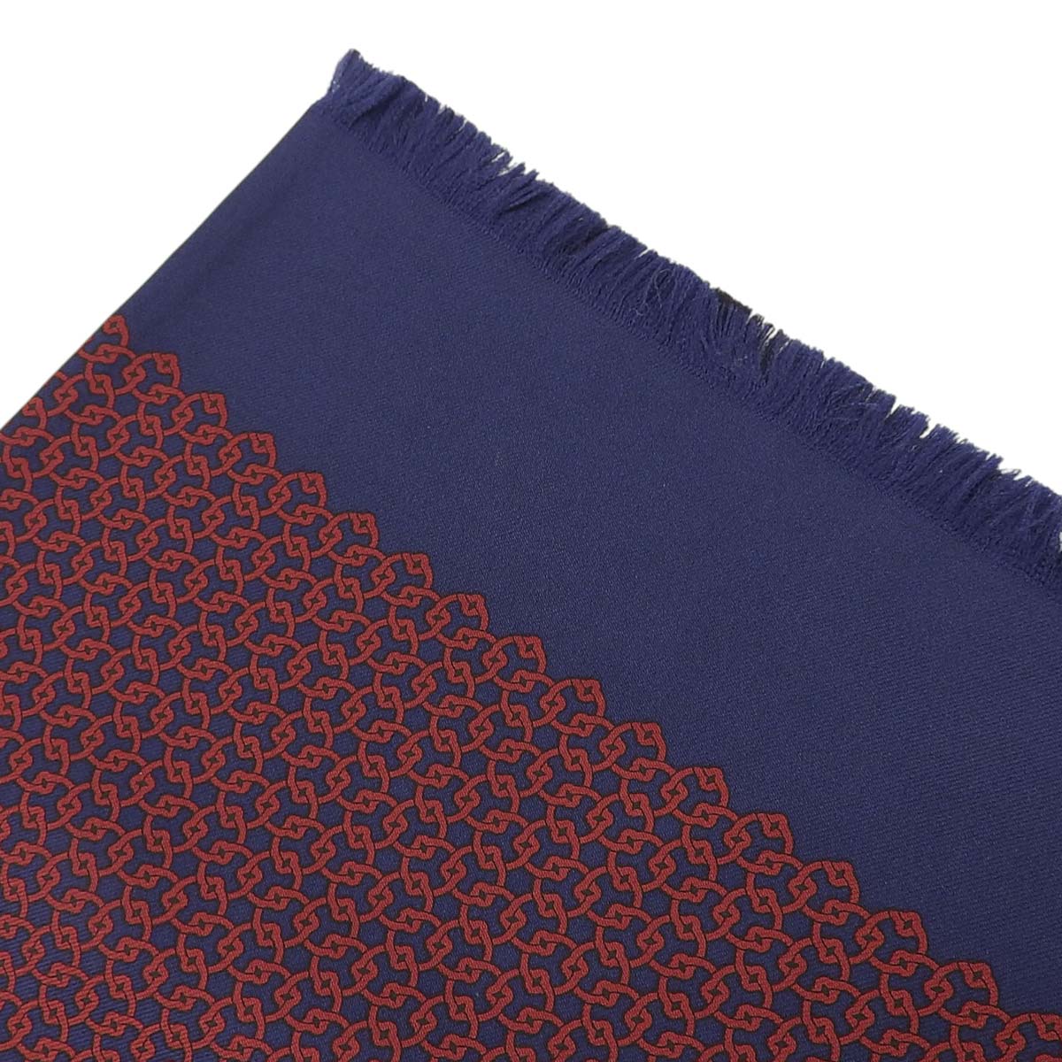 Hermès シルク ハンカチ レッド ネイビー Hermès シルク ハンカチ レッド ネイビー Hermès New Blue Red