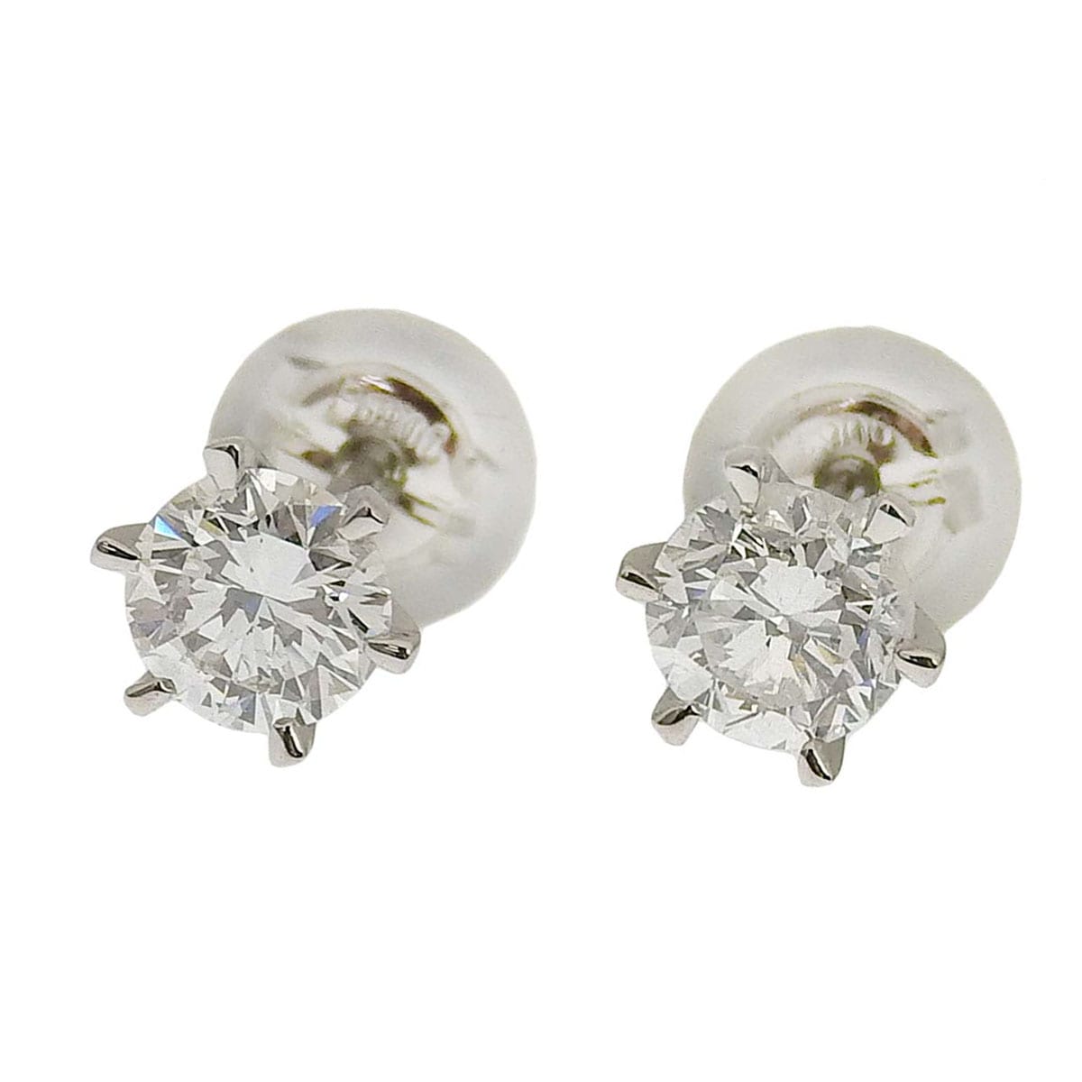 PT900 プラチナ ダイヤモンド0.348ct 0.316ct ピアス 一粒ダイヤモンド ピアス レディース 4551