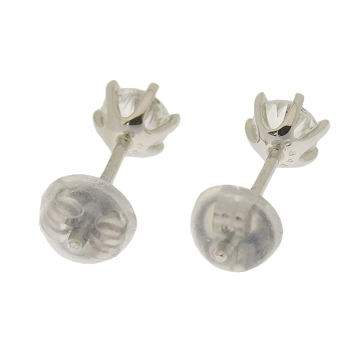 PT900 プラチナ ダイヤモンド0.348ct 0.316ct ピアス 一粒ダイヤモンド ピアス レディース 4551