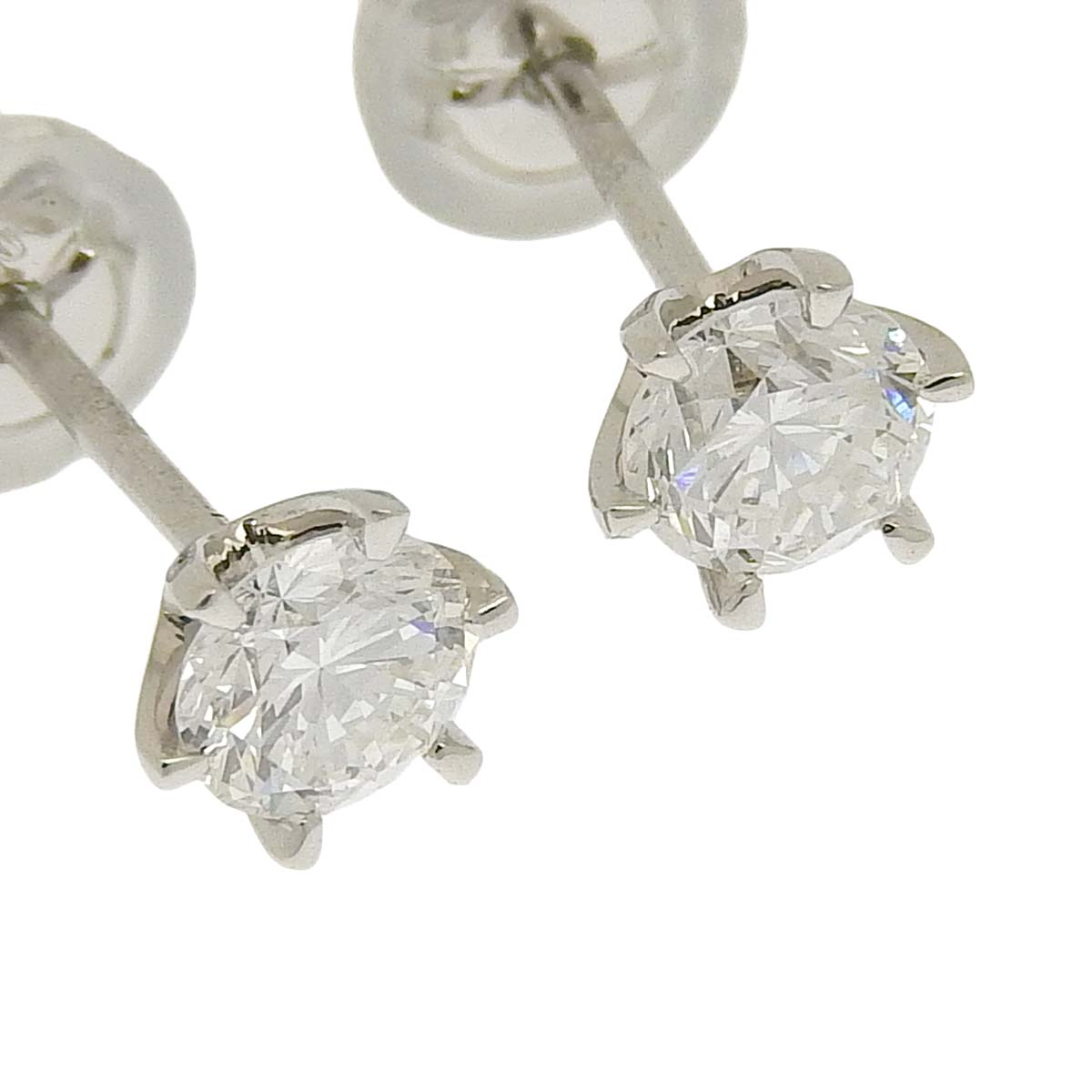 PT900 プラチナ ダイヤモンド0.348ct 0.316ct ピアス 一粒ダイヤモンド ピアス レディース 4551