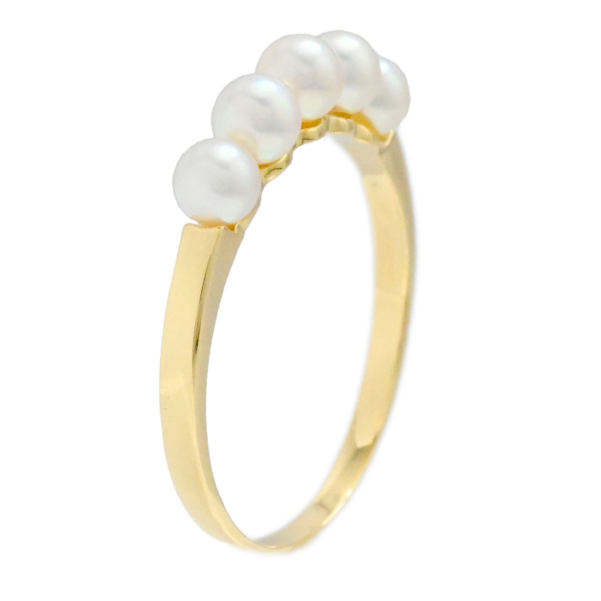 タサキ TASAKI K18YG イエローゴールド ベビーパール リング サイズ18号 レディース  3845