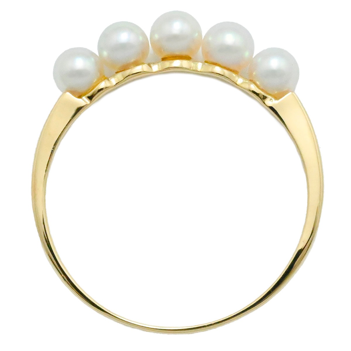 タサキ TASAKI K18YG イエローゴールド ベビーパール リング サイズ18号 レディース  3845
