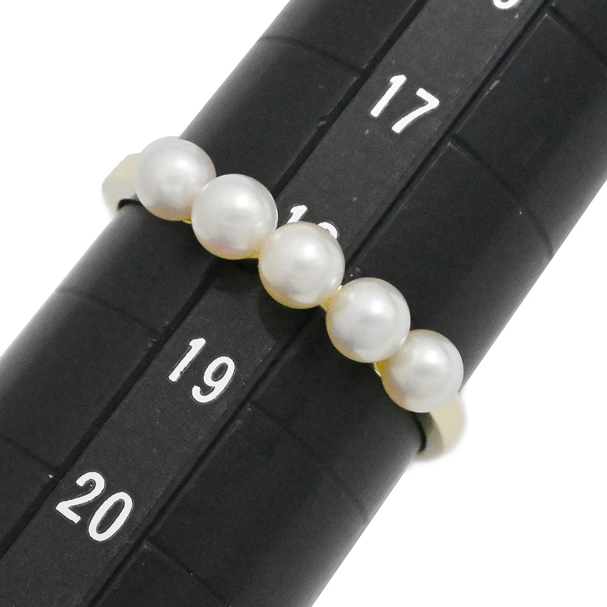 タサキ TASAKI K18YG イエローゴールド ベビーパール リング サイズ18号 レディース  3845