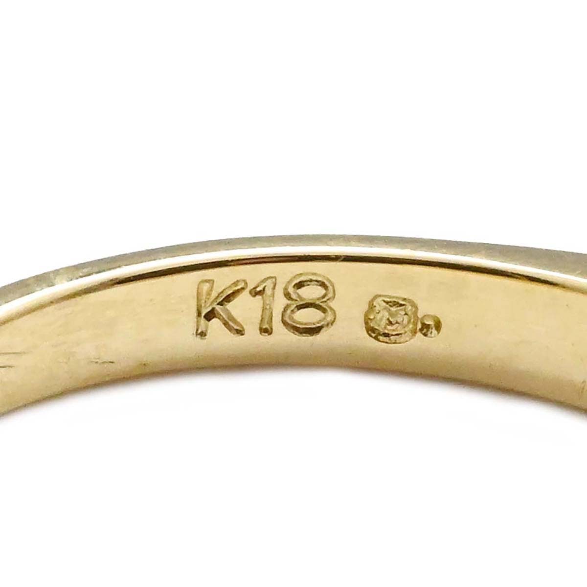 ミキモト MIKIMOTO K18YG イエローゴールド サファイア0.78ct ダイヤ0.09ct 10号 レディース  3558