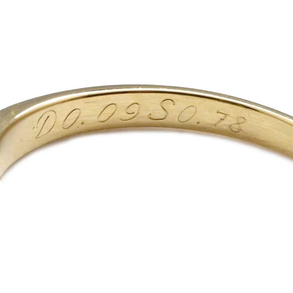 ミキモト MIKIMOTO K18YG イエローゴールド サファイア0.78ct ダイヤ0.09ct 10号 レディース  3558