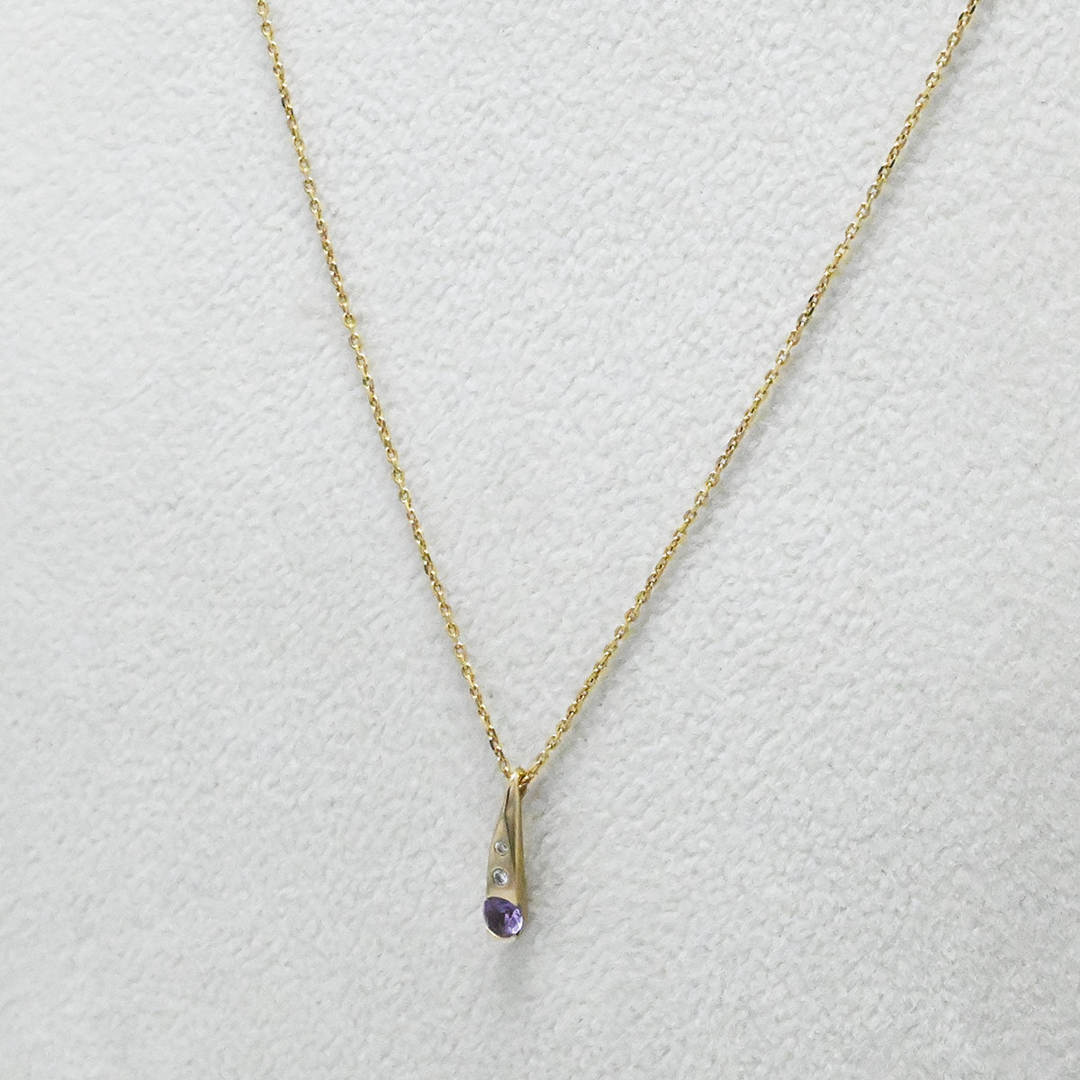 スタージュエリー STAR JEWELRY K18PG ピンクゴールド アメジスト ダイヤ ネックレス レディース  3657