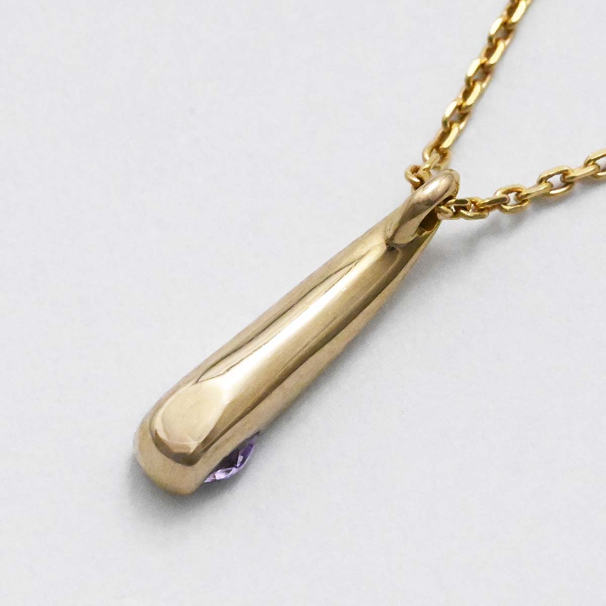 スタージュエリー STAR JEWELRY K18PG ピンクゴールド アメジスト ダイヤ ネックレス レディース  3657