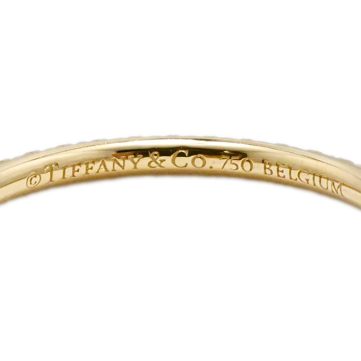 ティファニー TIFFANY & Co. 750YG イエローゴールド ダイヤ メトロ フルエタニティ リング 8号 レディース  3709