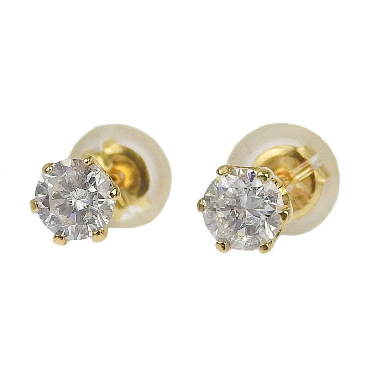 K18ＹG イエローゴールド ダイヤモンド0.25ct 0.25ct ピアス 一粒ダイヤモンド ピアス レディース 4552