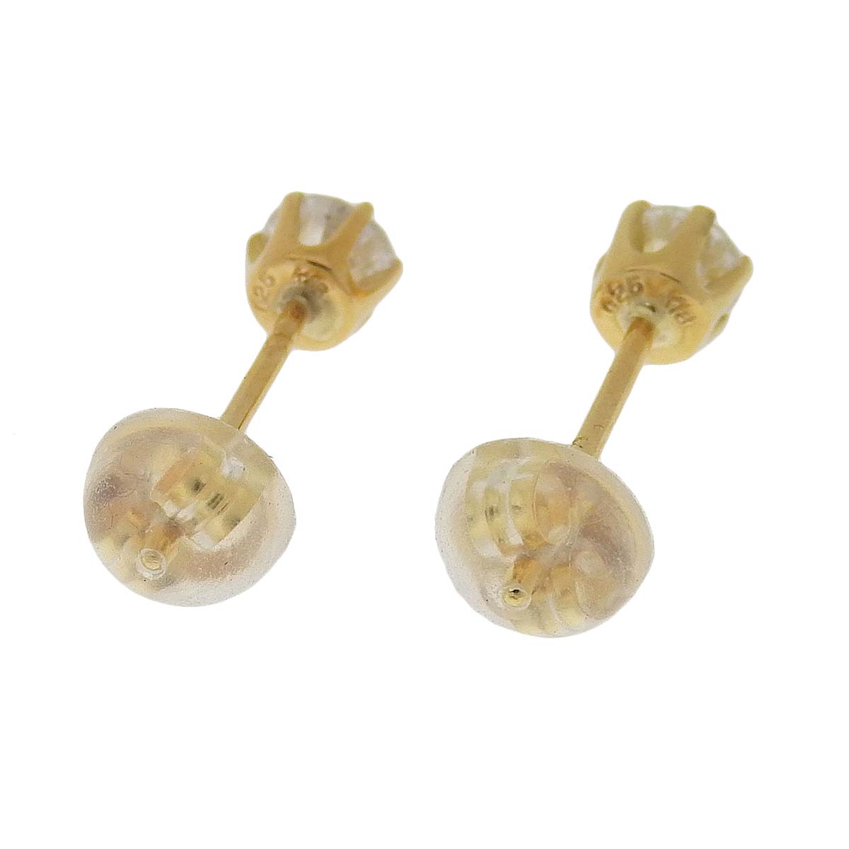 K18ＹG イエローゴールド ダイヤモンド0.25ct 0.25ct ピアス 一粒ダイヤモンド ピアス レディース 4552