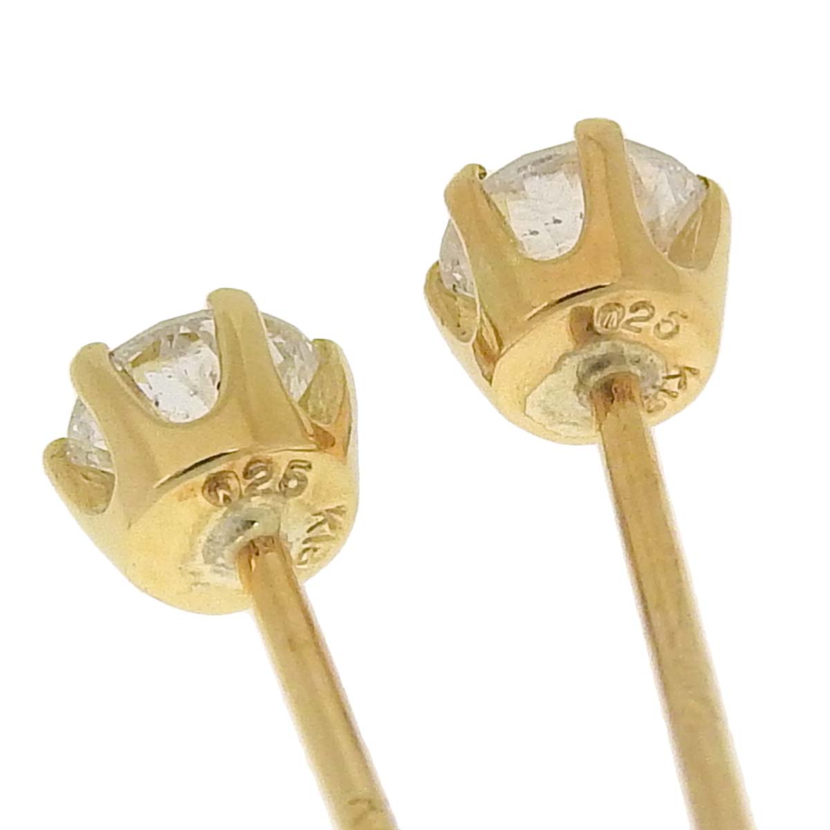 K18ＹG イエローゴールド ダイヤモンド0.25ct 0.25ct ピアス 一粒ダイヤモンド ピアス レディース 4552