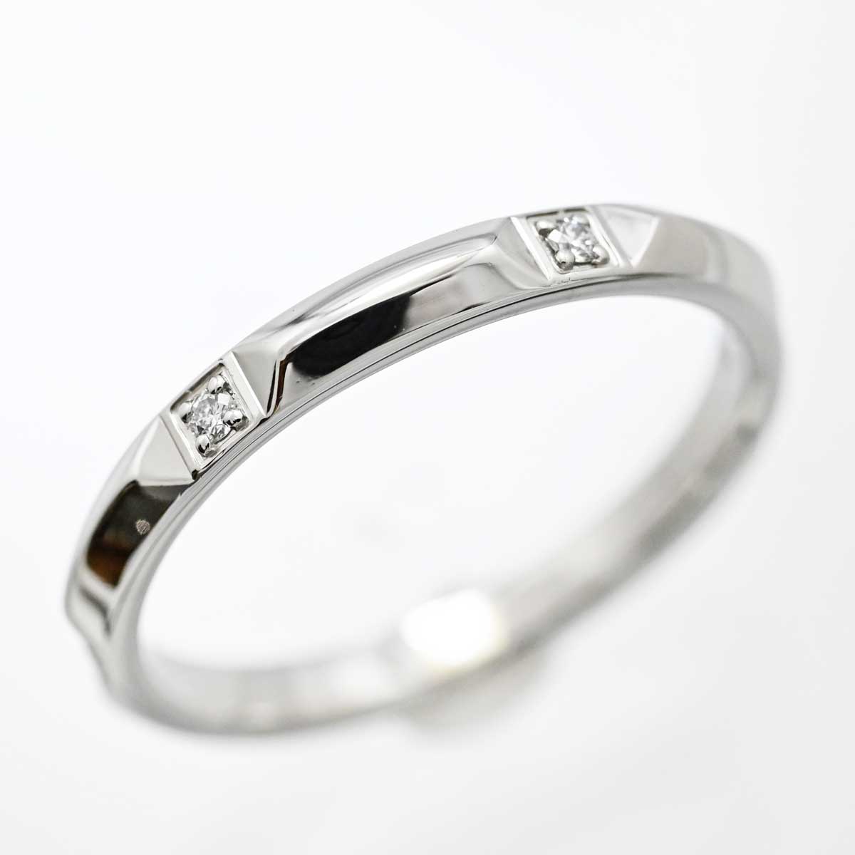 ティファニー PT950 プラチナ ダイヤ6P トゥルーバンドリング 17.5号
