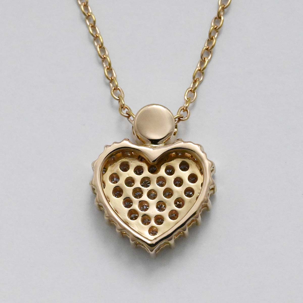 ダミアーニ DAMIANI 750PG ピンクゴールド ダイヤ クオーリロゴ ハート ネックレス レディース  3658