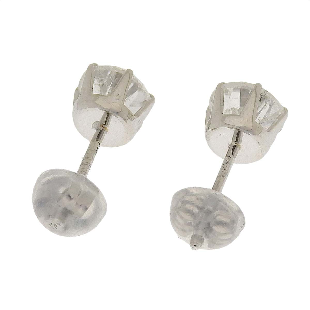 PT900 プラチナ ダイヤモンド1.054ct 1.003ct ピアス 一粒ダイヤモンド ピアス レディース 4553