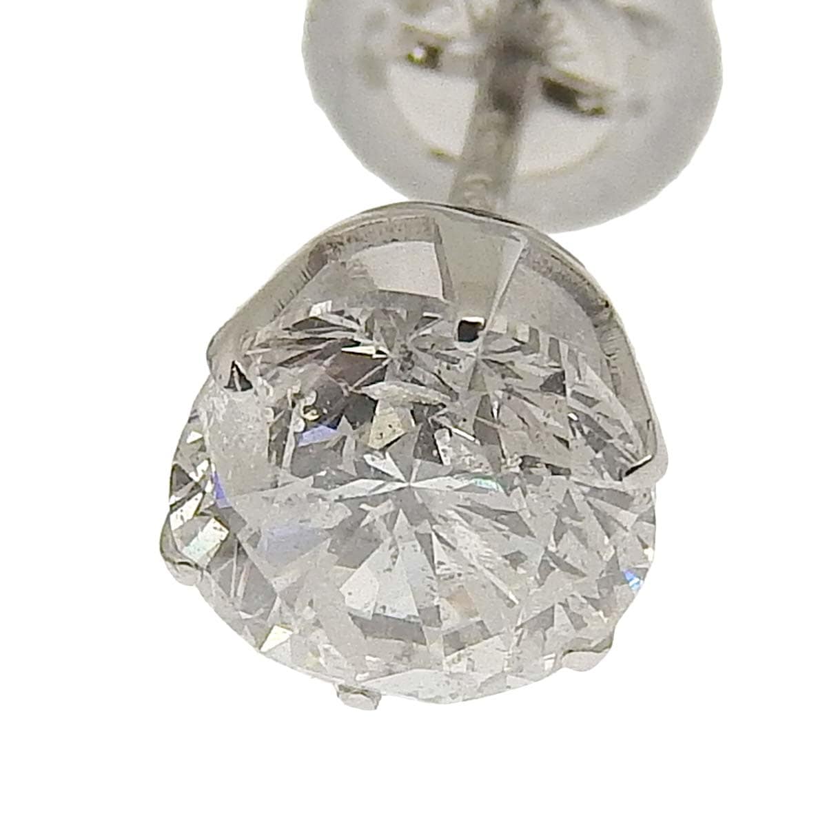 PT900 プラチナ ダイヤモンド1.054ct 1.003ct ピアス 一粒ダイヤモンド ピアス レディース 4553