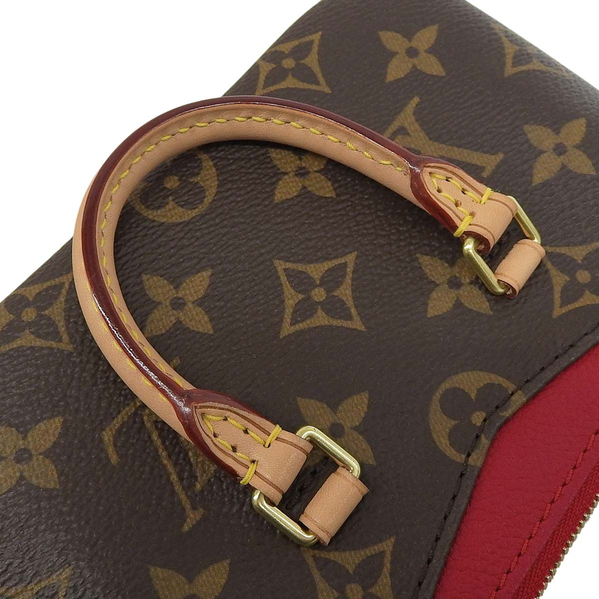 ルイヴィトン LOUIS VUITTON モノグラム ナノパラス ショルダーバッグ ななめ掛け ミニ ポシェット スリーズ レッド レディース M61254 4746