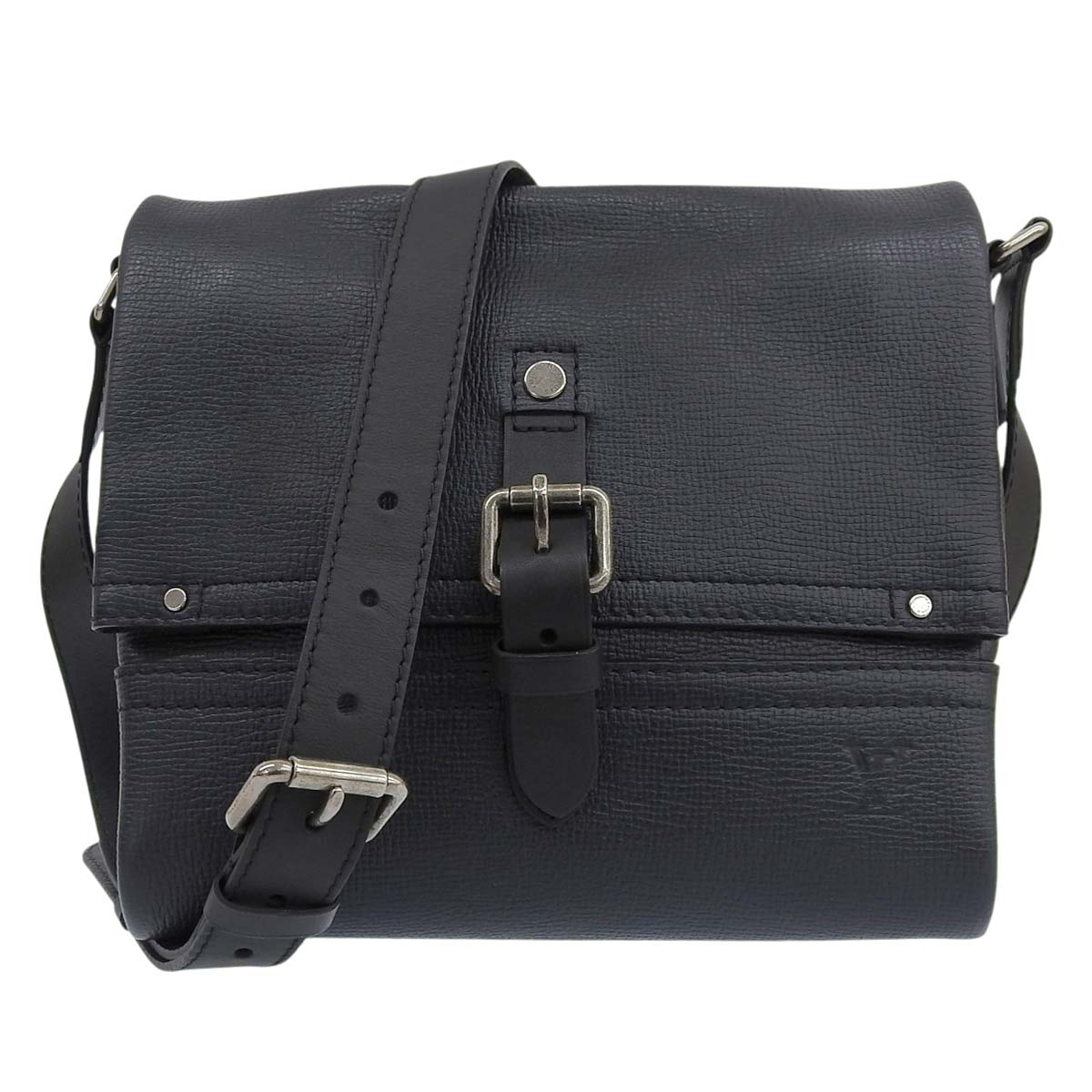 ルイヴィトン LOUIS VUITTON ユタ キャニオン メッセンジャーPM ショルダーバッグ ななめ掛け レザー ブラック メンズ M54962 4678