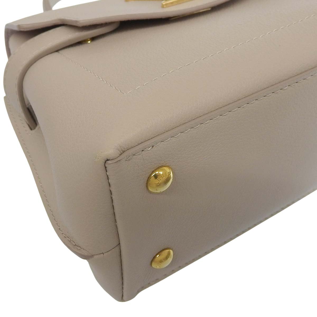ルイヴィトン LOUIS VUITTON ロックミー エヴァー ミニ 2WAY ななめ掛け グレインカーフレザー グレージュ ゴールド金具 レディース M21052 4747