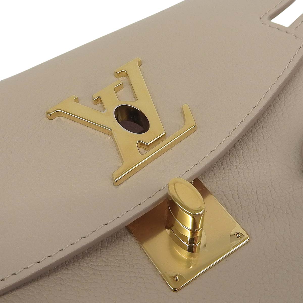 ルイヴィトン LOUIS VUITTON ロックミー エヴァー ミニ 2WAY ななめ掛け グレインカーフレザー グレージュ ゴールド金具 レディース M21052 4747