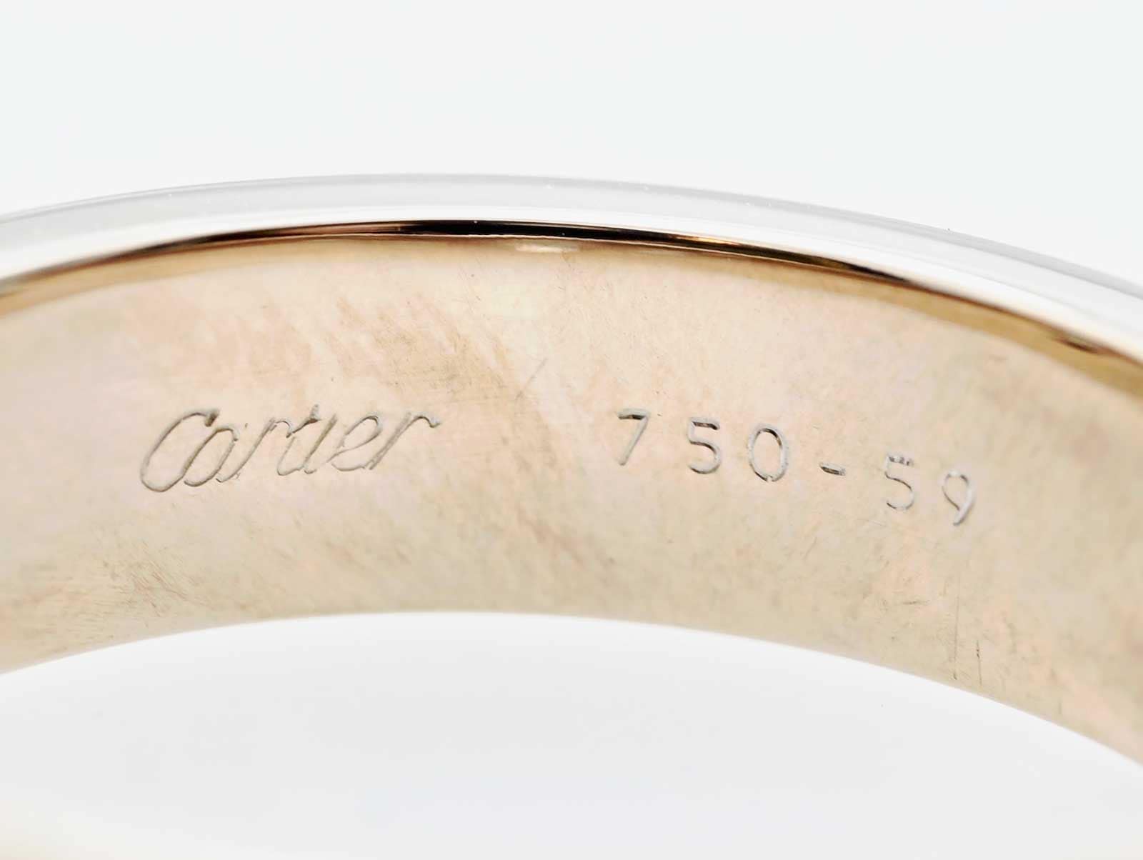 カルティエ　ラブリング Ｋ18 　ホワイトゴールド#59 カルティエ ラブリング #59 シルバー K18ホワイトゴールド WG