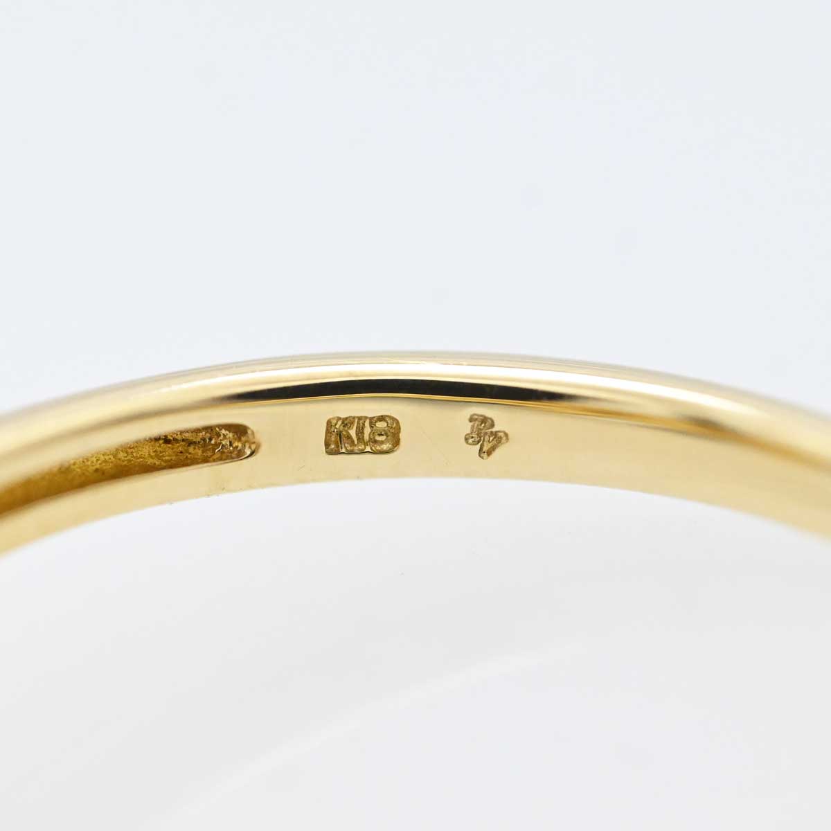 ポンテヴェキオ PONTE VECCHIO K18YG イエローゴール ダイア0.19ct シェル リボン リング レディース アクセサリー  3273