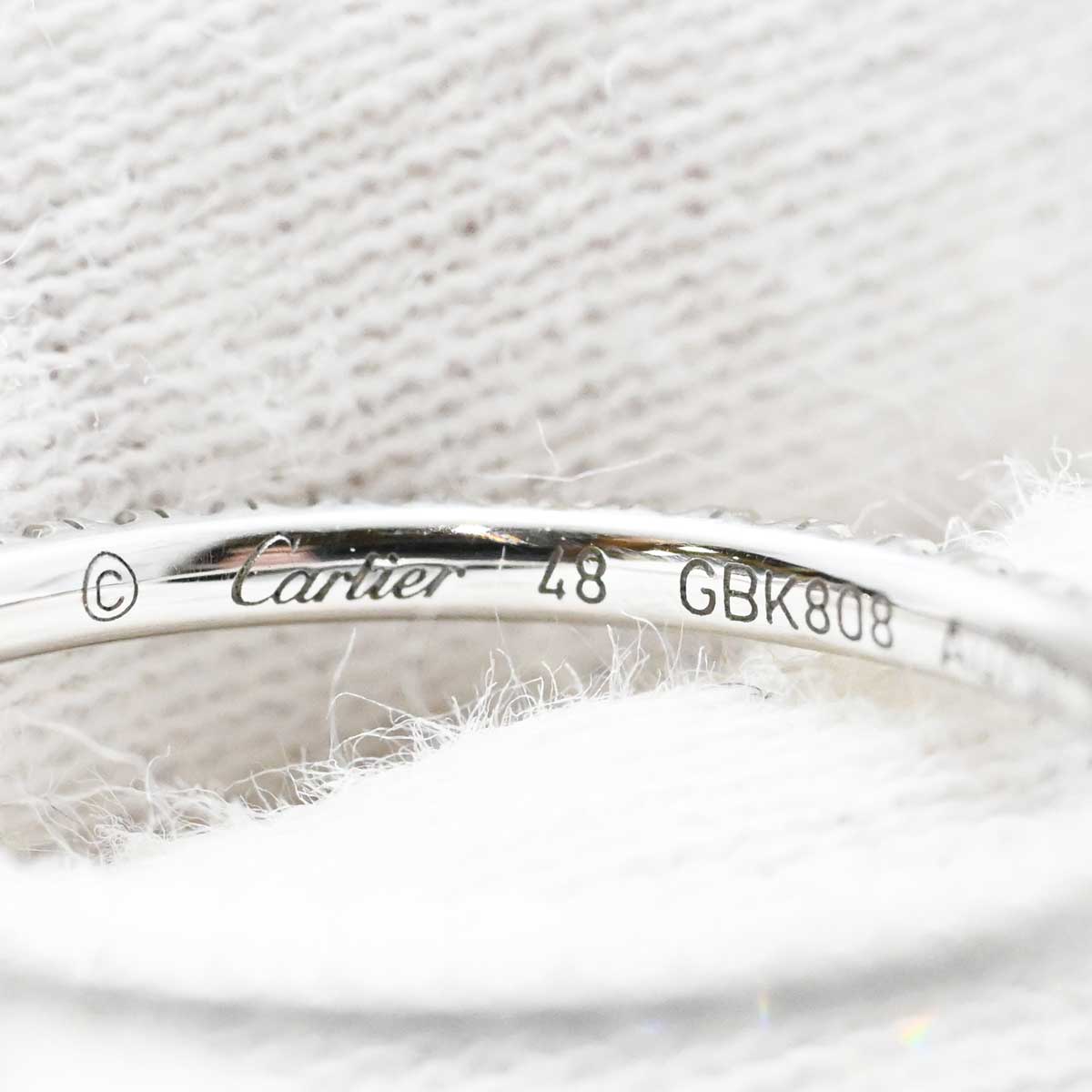 カルティエ CARTIER 750WG ホワイトゴールド エタンセル ドゥ カルティエウエディング リング 48号 レディース  3413
