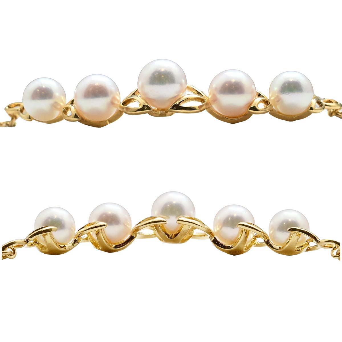 ミキモト MIKIMOTO K18YG イエローゴールド パール ネックレス レディース  3561