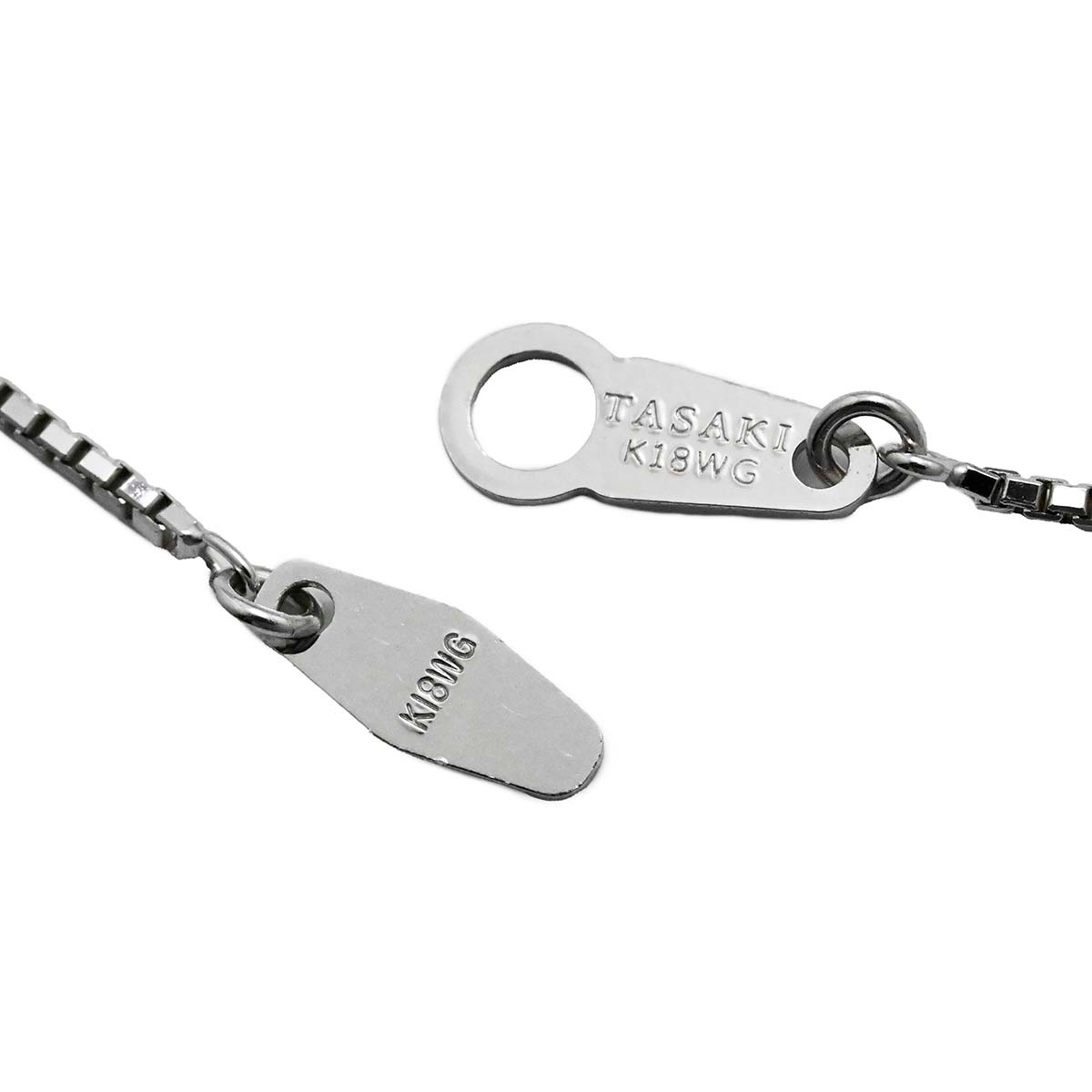 タサキ TASAKI K18WG ホワイトゴールド ダイヤ 0.19ct ネックレス レディース  3660