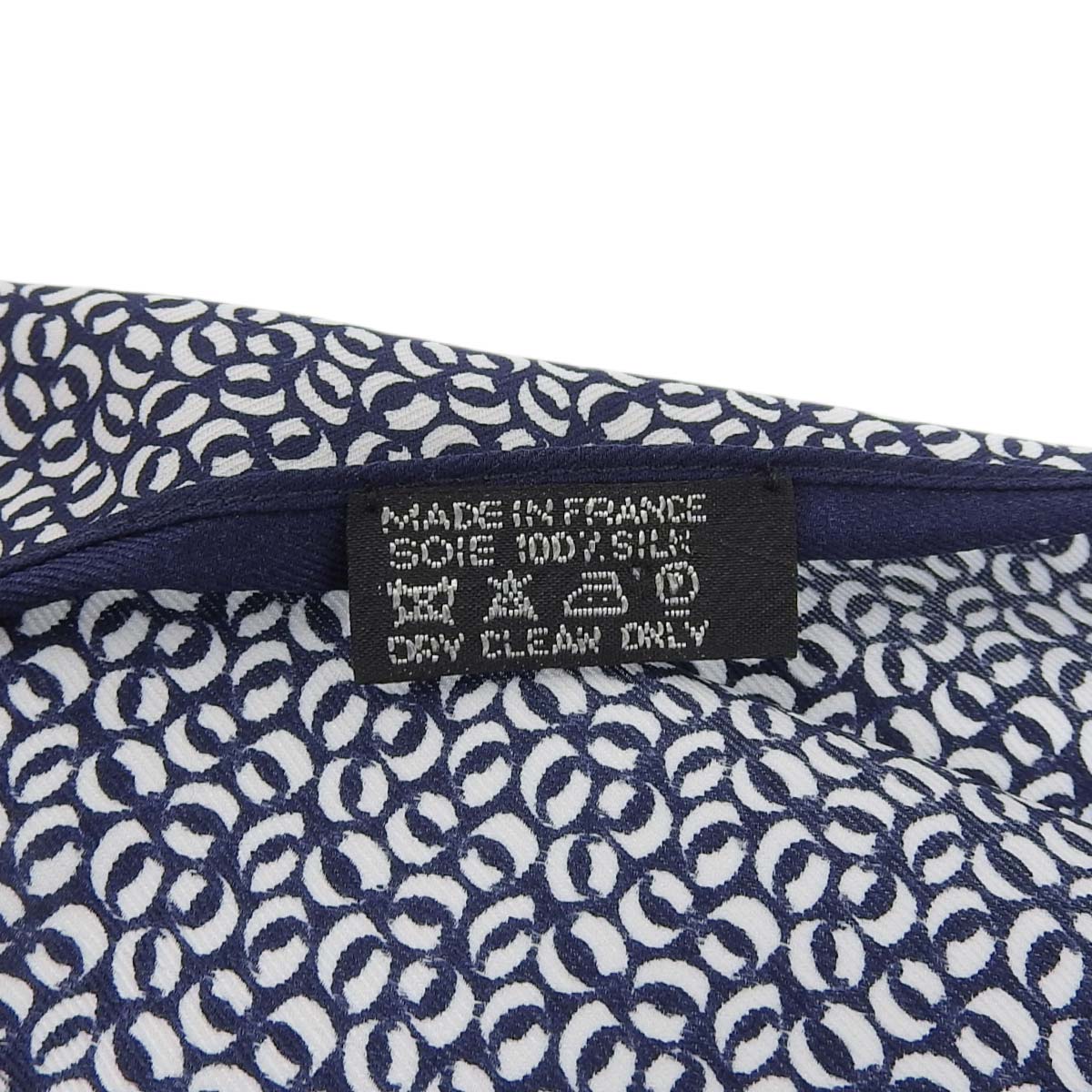 エルメス HERMES クラヴァットフラール 総柄 リボンスカーフ ボウタイ